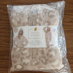 NEW Women's Pajama Gift Set PJs pajamas 2 Piece Hoodie hooded top Pants Size S